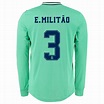 Hombre Eder Militao 3 3ª Equipación Verde Camiseta de Manga Larga 2019/ ...