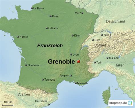 Stepmap Frankreich Grenoble Landkarte Für Frankreich