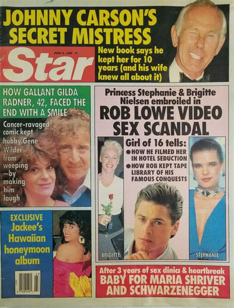 Star Magazine June 6 1989 Johnny Carson Mistress Rob Lowe Video Sex