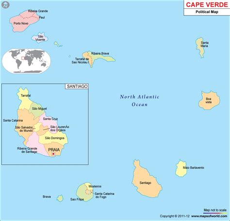 Cabo Verde Map Detailed Political Map Of Cape Verde Ezilon Maps Images