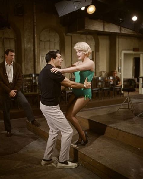 Marilyn Monroe And Frankie Vaughan On The Set Of Lets Make Love