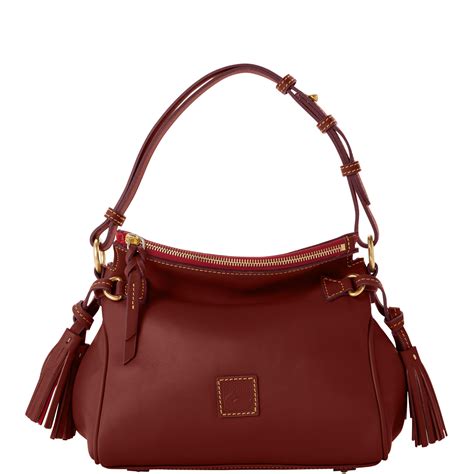 Dooney And Bourke Leather Florentine Tassel Shoulder Bag In Chestnut Brown Lyst