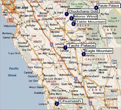 News Tourism World Map Of Central California Area