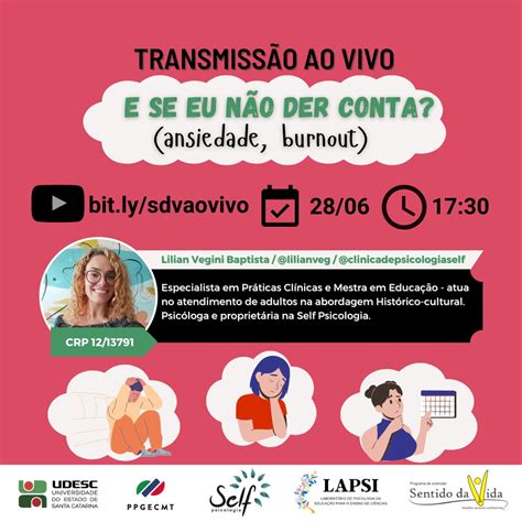 Notícia Programa De Extensão Da Udesc Joinville Promove Live Sobre Ansiedade E Burnout
