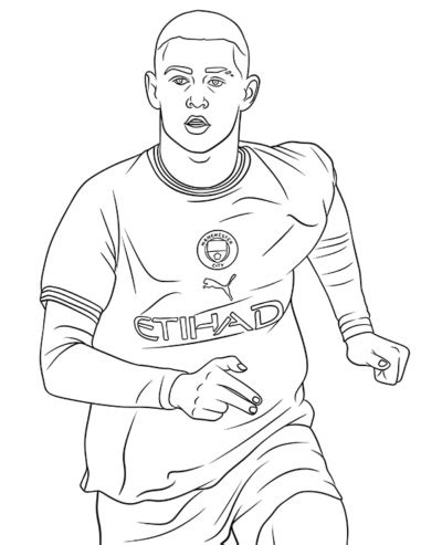 Phil Foden Coloring Page Manchester City Topcoloringpages Net