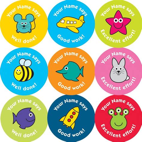 10 Sheets Cute Smile Little Star Stickers Reward Stickers Encouragement