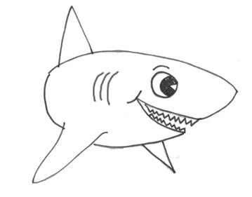In this video i show how to draw a shark (animals, fish). How to Draw Cartoon Sharks - How to Draw Step by Step ...