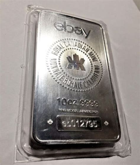 10 Oz Rcm Silver Bar Royal Canadian Mint 9999 Fine Ebay