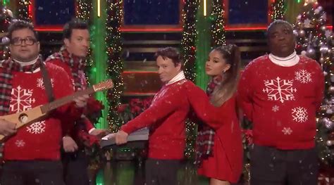 Ariana Grande Joins ‘snl’ Greats To Recreate ‘i Wish It Was Christmas Today’ Video Ariana