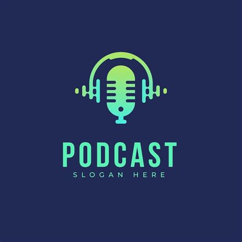 Free Vector Detailed Podcast Logo Template