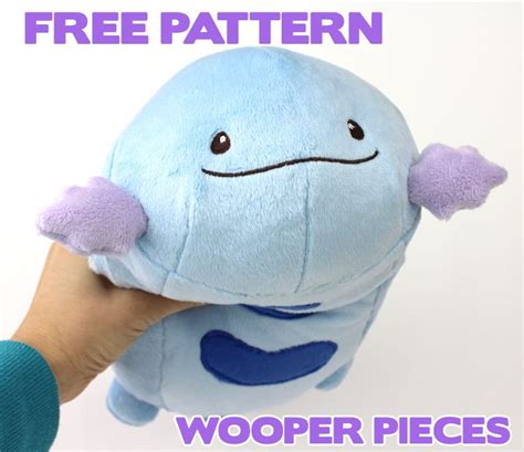 Free Pokemon Plush Sewing Pattern Wooper Pieces Sewing Stuffed