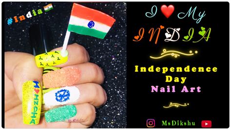 India Independence Day Nail Art Indian Flag Nail Art 15th August