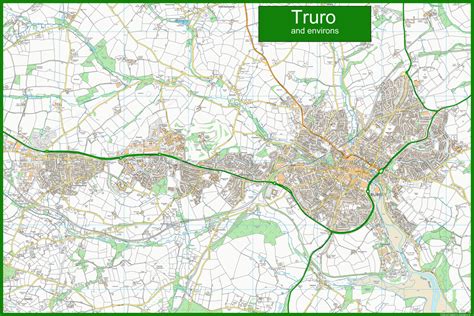 Truro Street Map I Love Maps