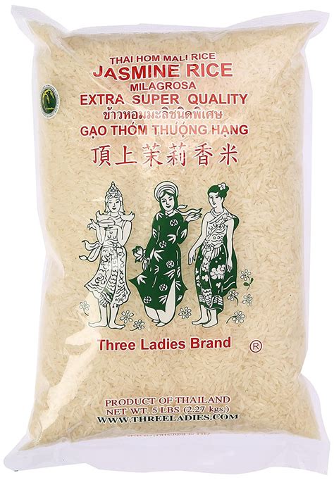 Three Ladies Jasmine Rice Milagrosa Extra Quality 5lbs 279kilo