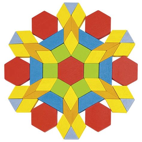 Geometric Wooden Pattern Blocks Pattern Blocks Math Patterns Wooden