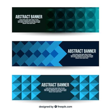 Free Vector Business Banners With Geometric Shapes