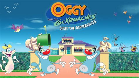 Oggy And The Cockroaches Spot The Differences For