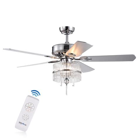 You can buy a ceiling fan without any lights, but you can buy it later and mount it on the fan. Warehouse of Tiffany Wyllow DeBase 52 in. Chrome Crystal ...