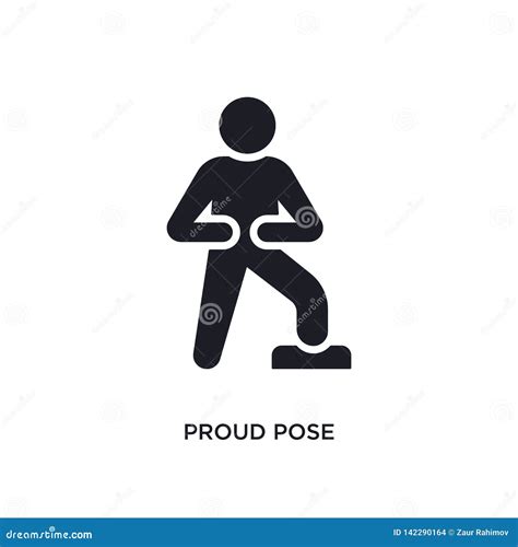 Proud Pose Vector Icon Isolated On Transparent Background Linear Proud