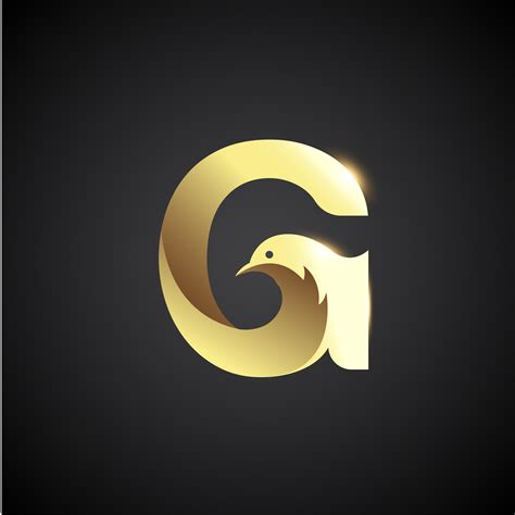 Gold Letter G With Dove Logo Concept 284560 Vector Art At Vecteezy