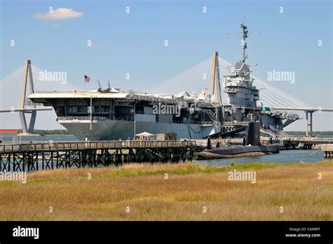 Uss Yorktown Museum Aircraft Carrier Ship At City Of Mount Pleasant At