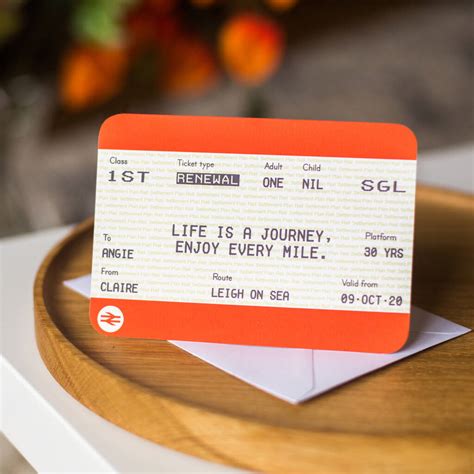 Personalised Train Ticket Birthday Card By Of Life & Lemons ...