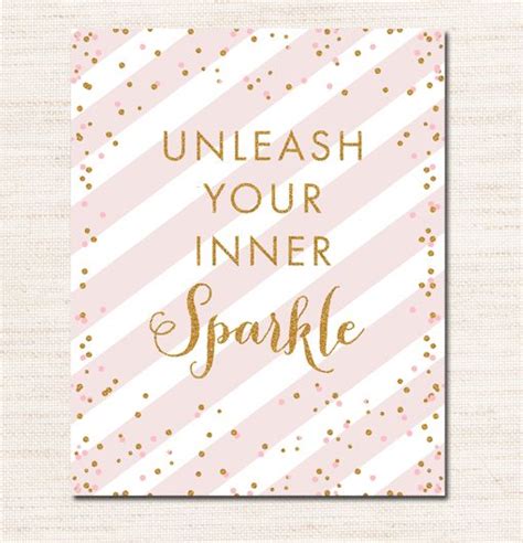 Free Printable Blush Pink Gold Glitter 8x10 Unleash Your Inner Sparkle