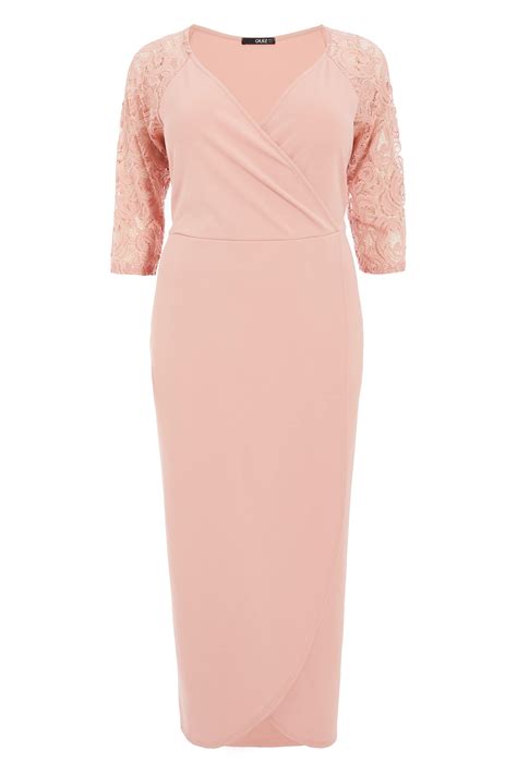 Curve Pink Wrap Maxi Dress Quiz Clothing