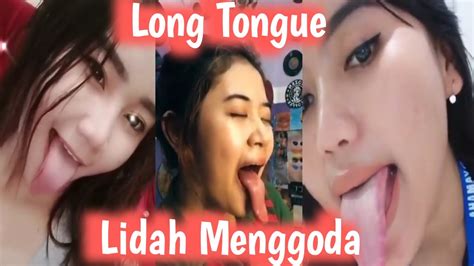 Cewek Lidah Panjang Bikin Ngilu Long Tongue Youtube