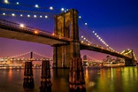 Brooklyn Bridge, New York during Nighttime · Free Stock Photo