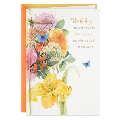 Feste And Besondere Anlässe Happy Birthday Mom Purple Flowers And Butterflies Marjolein Bastin
