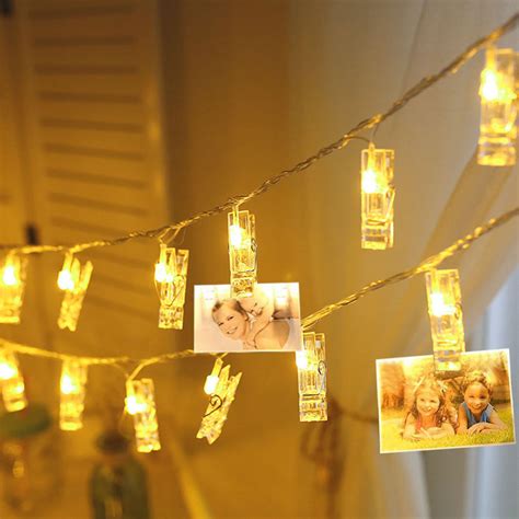 Decorate your house with different lights like modern pendant lights etc is one of the best ideas one can think. 1M 2M LED string light Photo Clip Holder Bulb Wedding Book ...