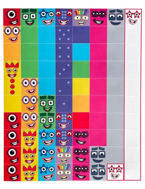 These Numberblocks Stickers Are Designed For 1 X 1 X 1 Wooden Or