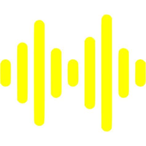 Yellow Audio Wave Icon Free Yellow Audio Wave Icons