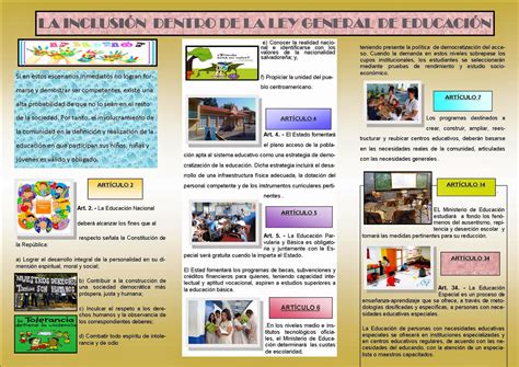 Seminario De EducaciÓn Inclusiva Triptico Sobre Ley General De