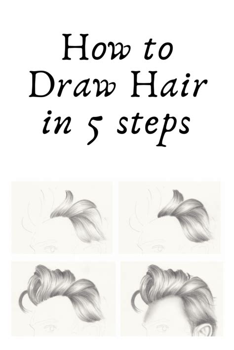 15 Easy Tutorials How To Draw Realistic Hair How To Draw Tutorials