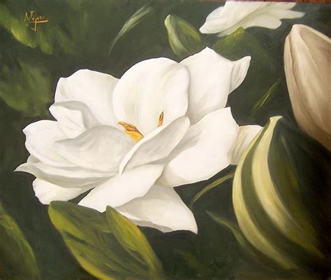 Gardenia Painting By Natalia Tejera Fine Art America