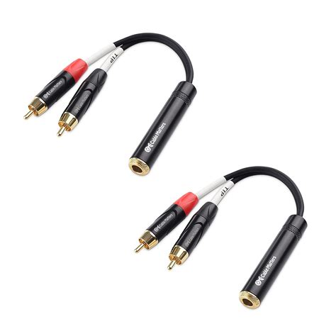 Cable Matters 2 Pack Rca To 14 Female Stereo Audio