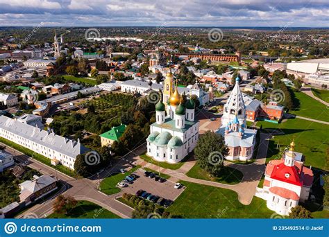 View From Drone On Kolomna Kremlin In Summer Russia Editorial Stock