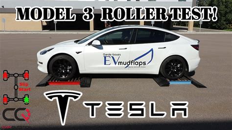 Tesla Model 3 Awd Dual Motor Roller Test Impressive Awd System Youtube
