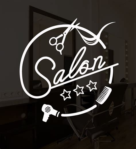 vinyl wall decal beauty hair salon logo scissors hairbrush stickers 2298ig hair salon logos