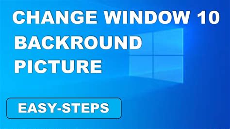 How To Change Desktop Background Windows 10 Youtube