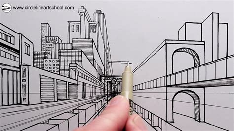 How To Draw 1 Point Perspective Buildings