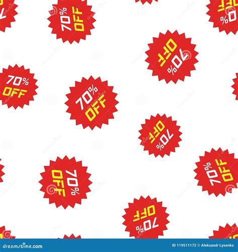 Discount Sticker Icon Seamless Pattern Background Business Concept