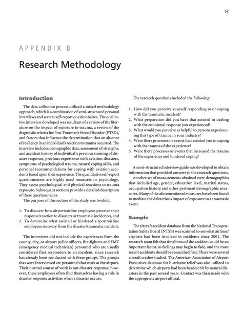 The discussion highlights how the theoretical concepts are connected with the study methods in the broader study's framework. Appendix B - Research Methodology | Helping Airport and ...