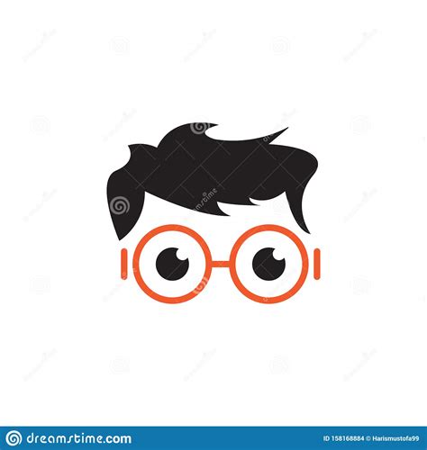 Geek Glasses Graphic Design Template Vector Isolated Stock Vector Illustration Of Nerd