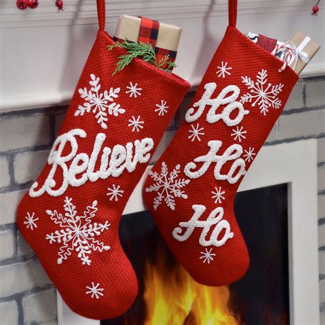 snowflake red christmas stocking set of 2 red christmas stockings christmas crafts for ts