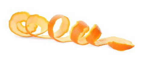 Spiral Orange Fruit Peel Isolated On White Stock Photo Image Of Cook