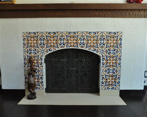 Spanish Tile Fireplace Ideas Pictures Remodel And Decor