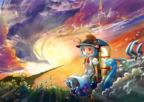 Find the best red anime wallpapers on wallpaerchat. sunset, Pokemon, Video, Games, Clouds, Touhou, Dress, Blue ...